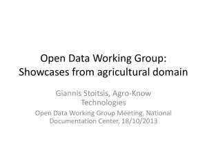 Open data in Agriculture