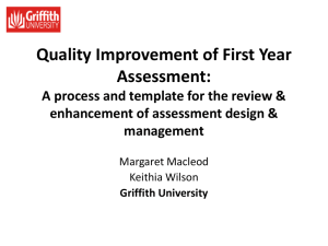 Quality Improvement of First Year Assessment: A