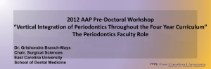 The Periodontics Faculty Role
