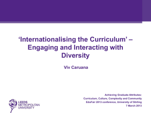 Internationalising the Curriculum