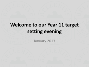 our Year 11 target setting evening