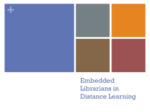 Embedded Librarian in Distance Learning