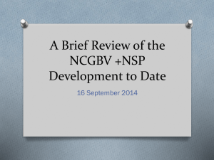 BK Overview of NCGBV & NSP - Sept16