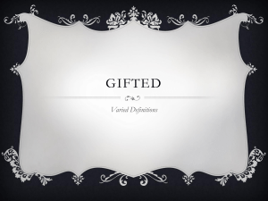 Gifted Varied Definitions - LauraB-Porfolio