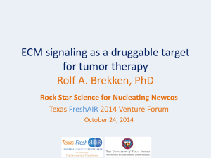 ECM signaling as a druggable target for tumor