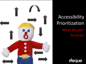 Accessibility Prioritization