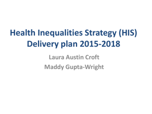 Health Inequalities Strategy refresh
