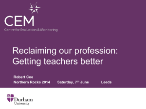 Reclaiming our profession: Getting Teaching Better (ppt)