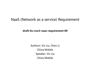 NaaS (Network as a service) requirement NaaS