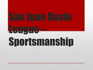 San Juan Basin League * Sportsmanship