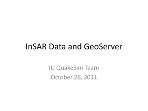InSAR Data and GeoServer