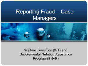 Reporting Fraud for Case Managers