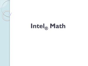 Massachusetts Intel® Math Initiative (MIMI)