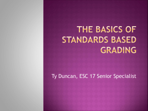The Basics Of Standards Based Grading
