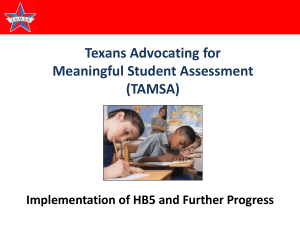 TAMSA Overview - Texas Association of Community Schools