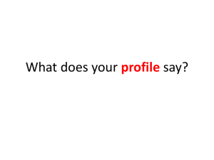 What does your profile say?