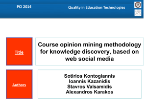 Course opinion mining methodology for knowledge