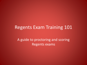 Regents Exam Training 101