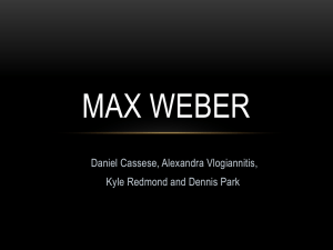 Max Weber - Richview Business Department