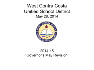 Presentation: 5-28-2014 - West Contra Costa Unified School District
