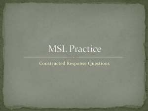 MSL Practice - Krista McGinnis @LHS