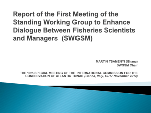 Report of the First Meeting of the Standing Working Group to
