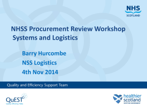 Logistics, WPM and Theatre Stock Management (Barry Hurcombe)