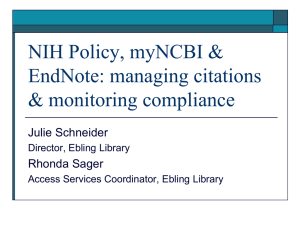 NIH Mandatory Public Access Policy : information