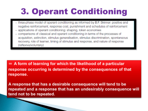U4- Learning 5 - Operant Conditioning