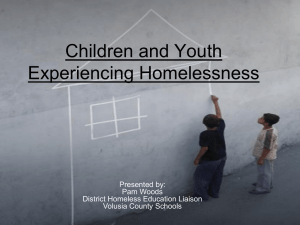 Children and Youth Experiencing Homelessness PowerPoint