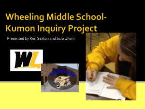 Wheeling Middle School- Kumon Project