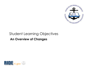 Anatomy of a Student Learning Objective