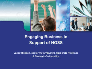 Engaging Business in Support of NGSS