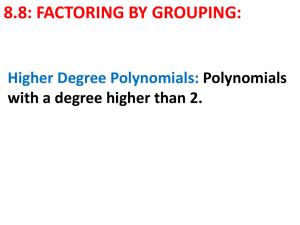 8_8 Factoring by Grouping