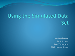 Developing Assessment Literacy Using the Simulated Data Set