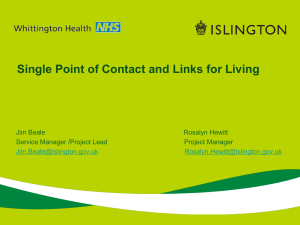 Single Point of Contact - Voluntary Action Islington