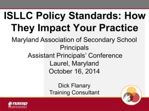 AP Conference 2014 ISLLC - Maryland Association of Secondary