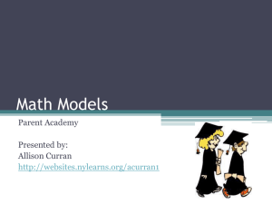 Math Models - Lynbrook School