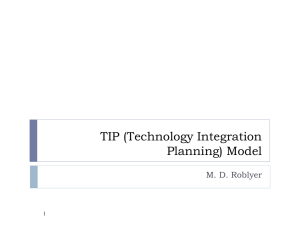 TIP (Technology Integration Planning) Model - E