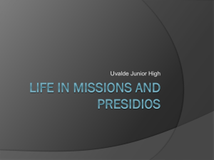 Life In Missions and Presidios