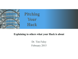 Pitching your Hack PowerPoint Deck
