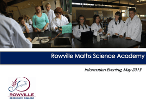 Rowville Maths and Science Academy