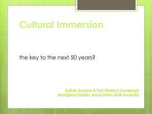 Cultural immersion the key to the next 50 years