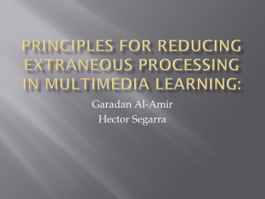 Principles for Reducing Extraneous Processing in