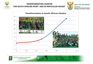 transformation charter for south african sport and in particular hockey
