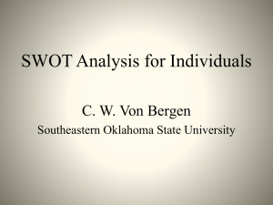 SWOT Analysis for Individuals - Southeastern Oklahoma State