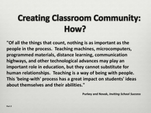 Creating Classroom Community