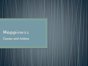 Happiness - Causes and Actions - Dan Weijers