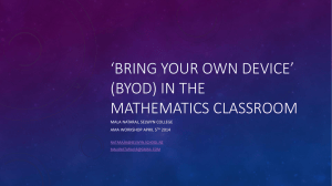 BYOD in the Maths Classroom Powerpoint
