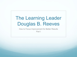The Learning Leader Douglas B. Reeves